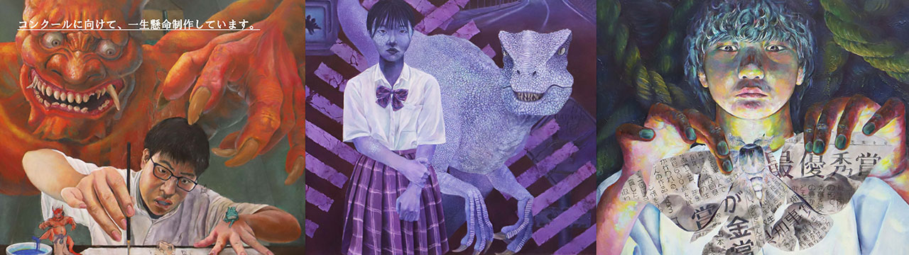 コンクールに向けて、一生懸命創作しています。