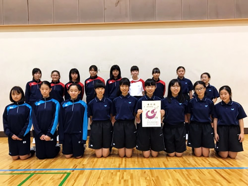 学校生活 部活動 運動部 卓球部 男女 駿台甲府中学校
