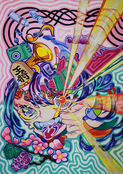 【新品】駿台学園　２０２４年　駿台×慶應義塾　文化祭コラボＴ Ｌ 高校芸術文化祭ポスター部門で受賞しました。 | 駿台甲府学園